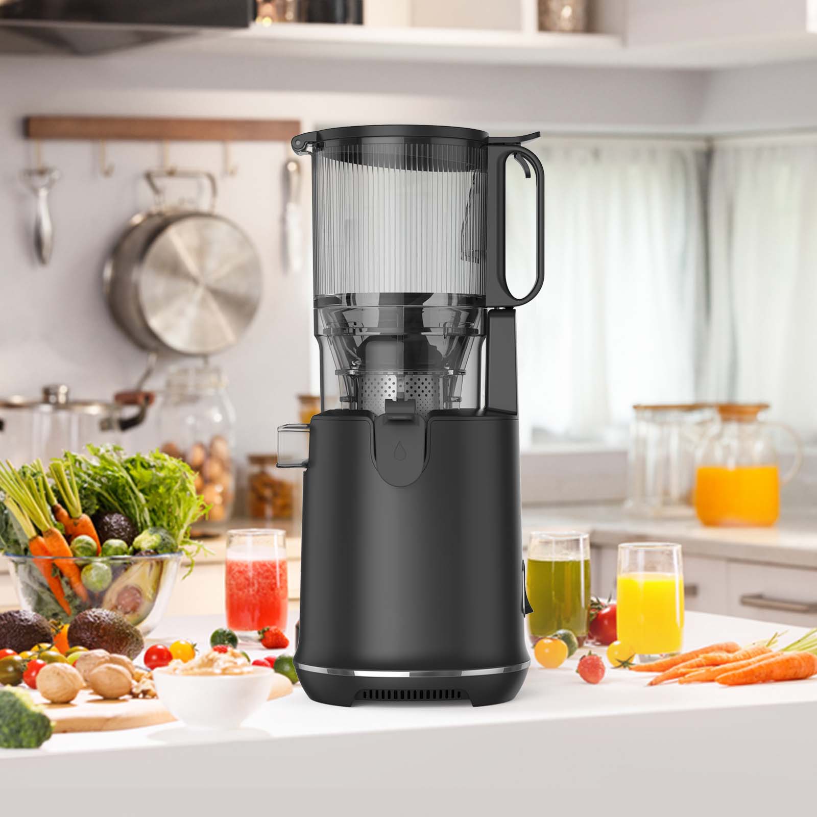 Big Mouth Cold Press Juicer Orange Fruit Vegetable Juice Hydraulic Slow Juicer For Cafe Restaurant Home Use